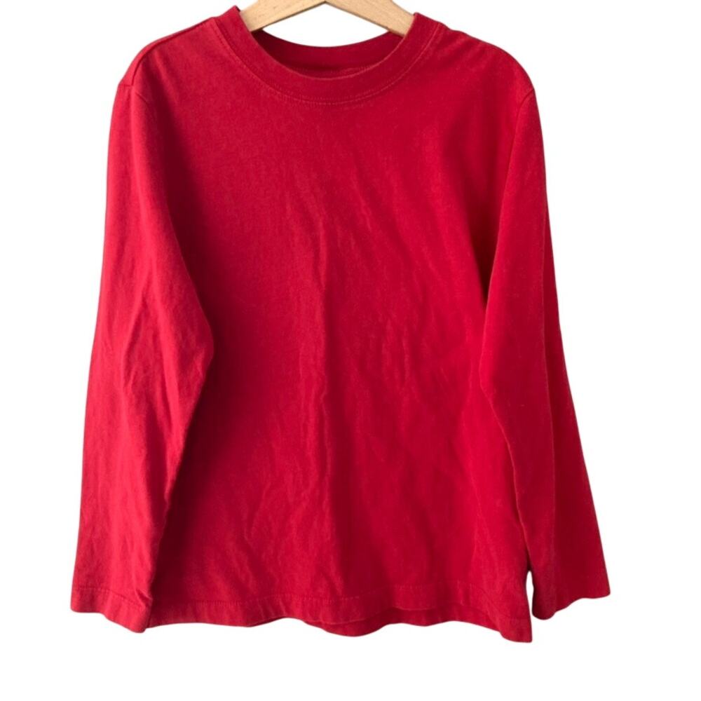Hanna Andersson Long Sleeve Jersey Tee Red 8 130cm